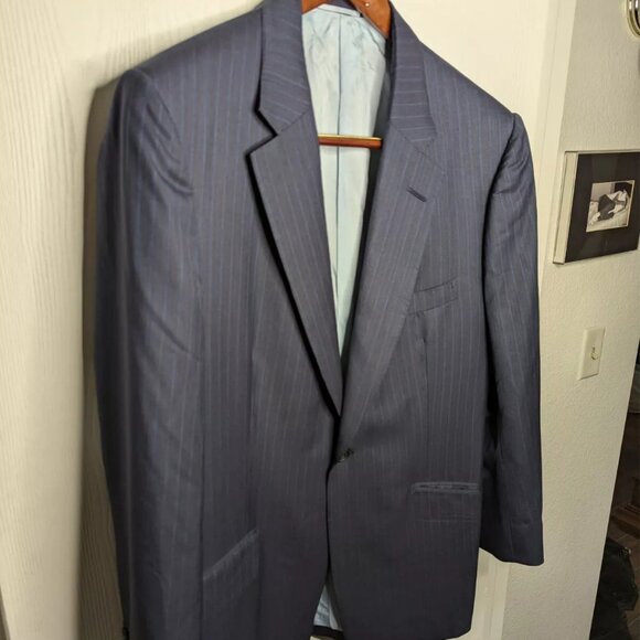 Cad & The Dandy Jacket Mens 50 (check last photo) Pinstripe Wool Blazer Bespoke - Picture 2 of 16